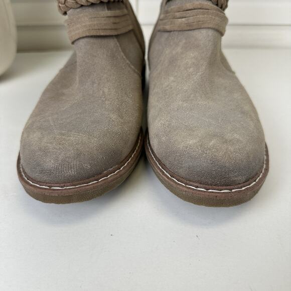 Earth Jeno Round Toe Casual Booties Taupe Ankle Boots Comfort Shoe Size 8.5 M - Picture 4 of 10